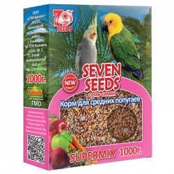 SUPERMIX Корм для средних попугаев «SEVEN SEEDS» 1000г
