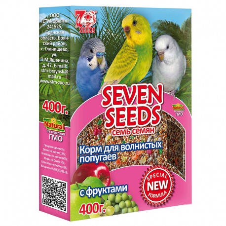 SPECIAL Корм для волнистых попугаев «SEVEN SEEDS» с фруктами 400г